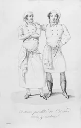 Costumi di cuochi di epoche diverse, da 